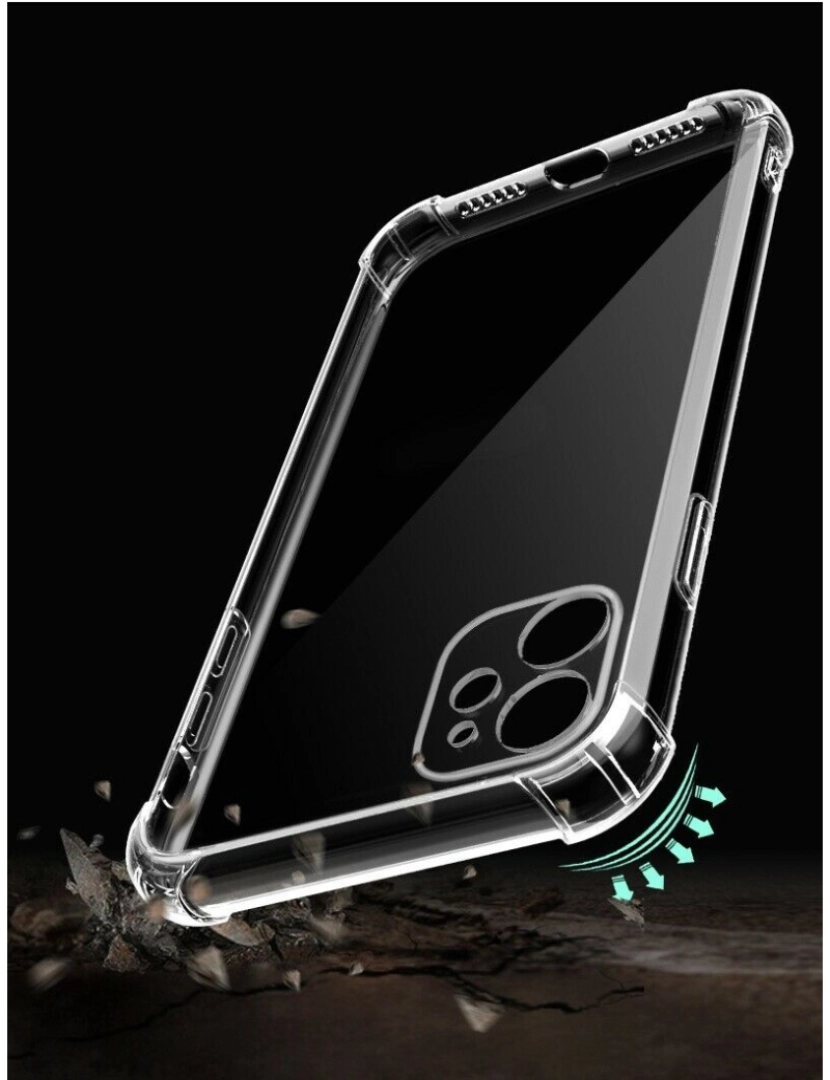 imagem de Capa móvel transparente à prova de choque para iPhone 12 Mini TPU3