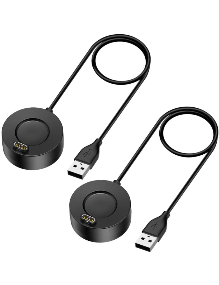 Inf - Carregador Garmin Fenix 5 USB Preto 2-pack