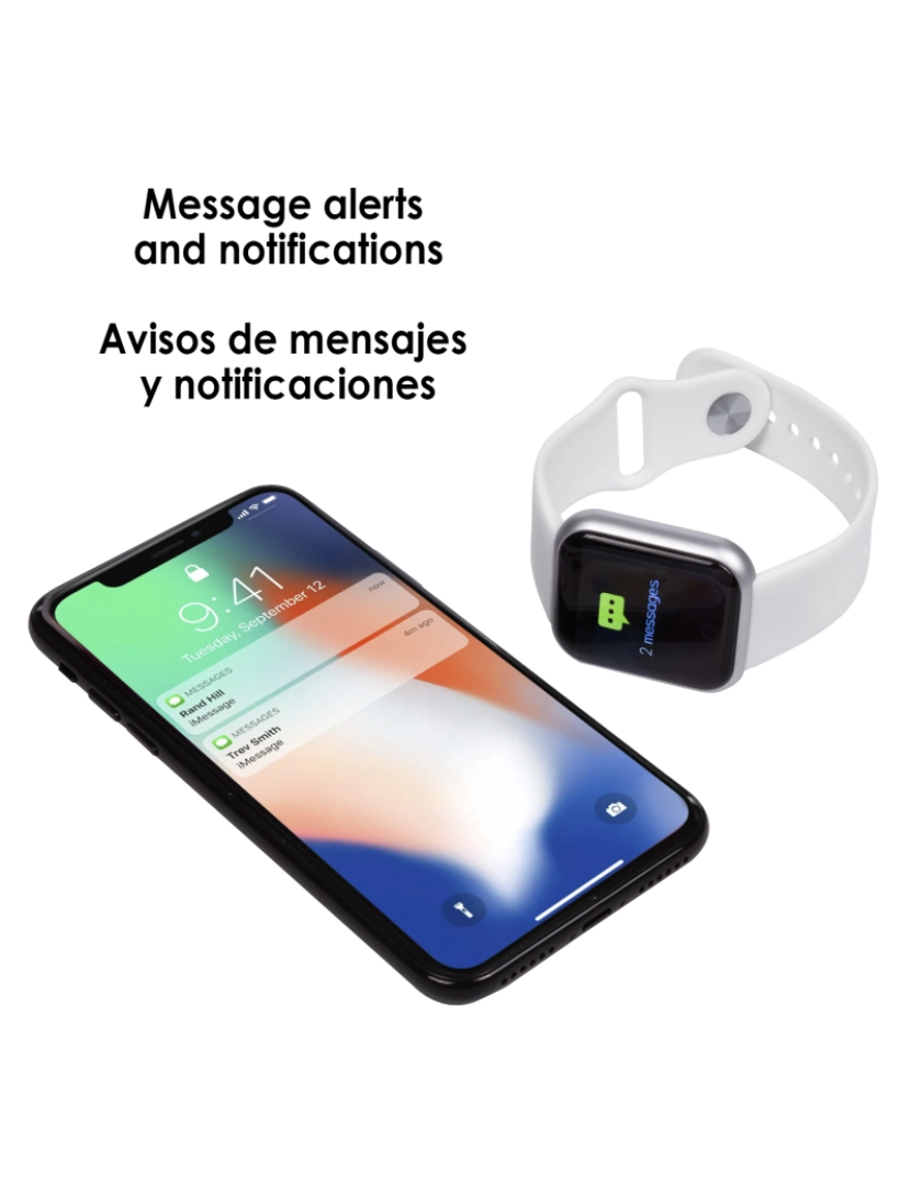 imagem de DAM Relógio inteligente multifunções  Simont com design casual e ligação Bluetooth 3,5x1x4,1 Cm. Cor: Preto4