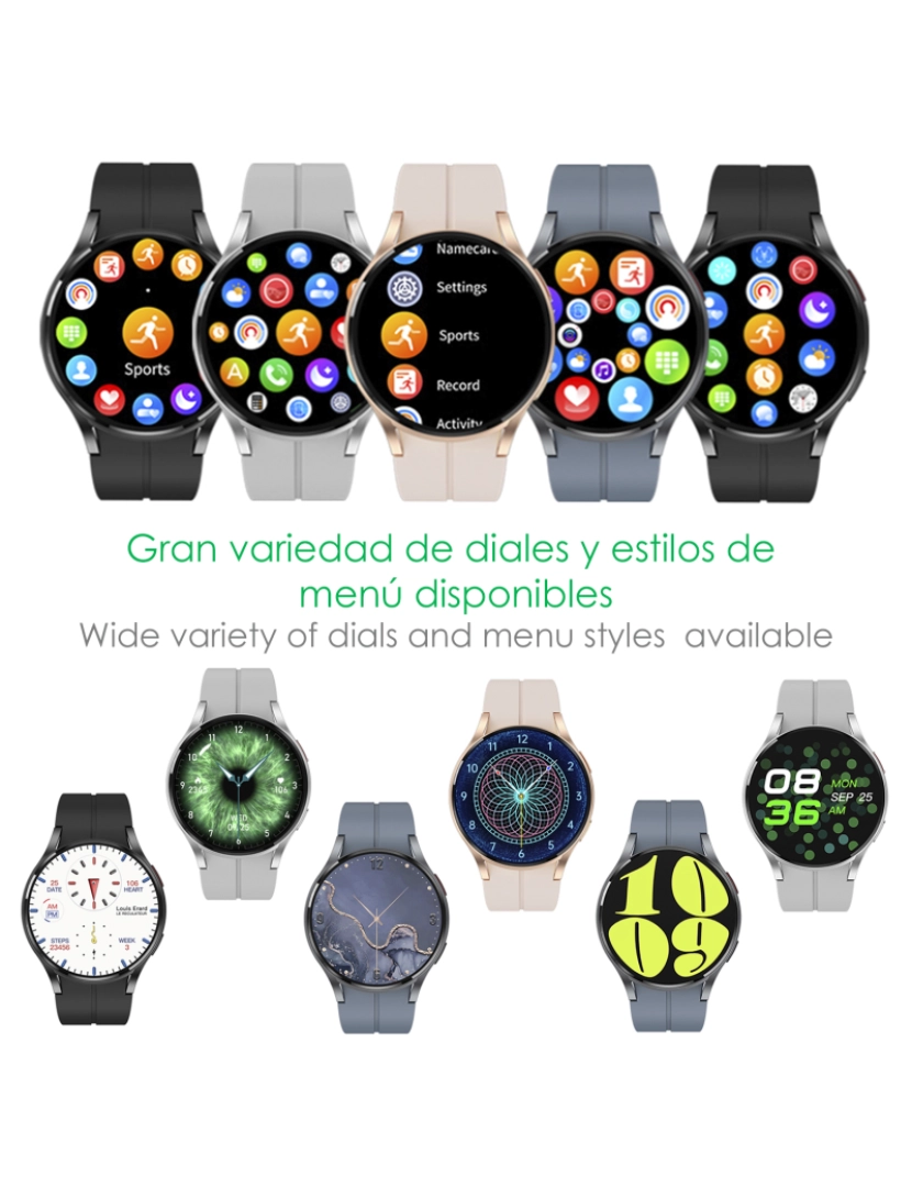 imagem de DAM  Smartwatch R6 Pro Max, tela AMOLED, +100 modalidades esportivas. Chamadas BT, notificações push. Monitor de glicemia. 4,15x1,1x4,9 cm. Prata7