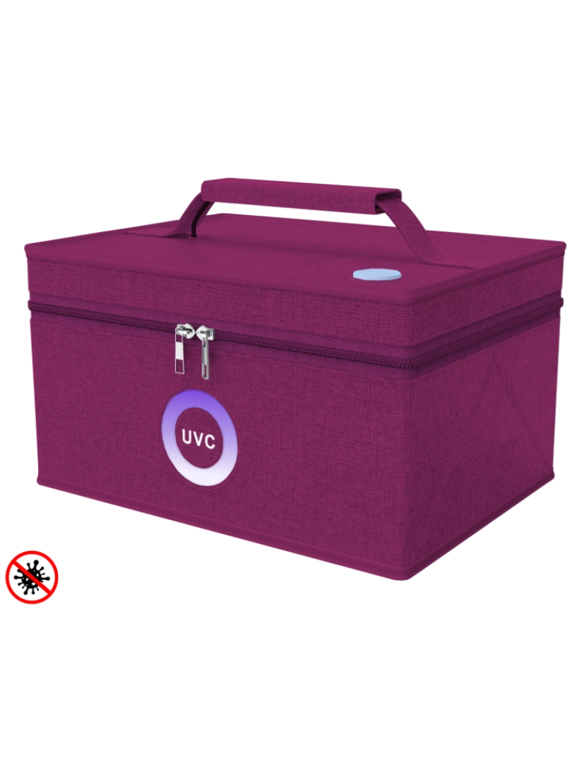 imagem de DAM Esterilizador portátil de raios LED ultravioleta  26x19x14 Cm. Vermelho1