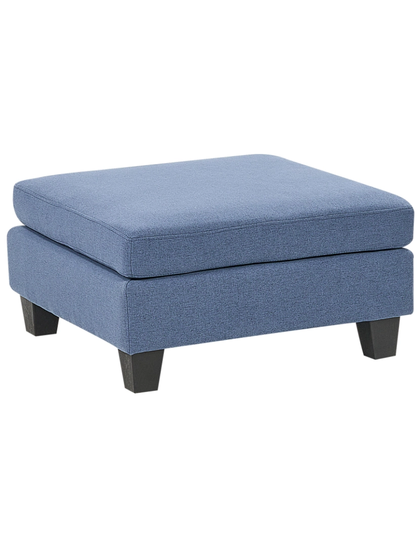 Beliani - Repousa-pés otomano em tecido azul claro quadrado minimalista moderno modular