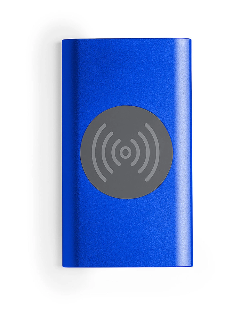 imagem de DAM Banco de potência sem fio  5W. 4000mAh. Saída USB. Entrada micro USB. 7x12,2x1 cm. Cor azul1