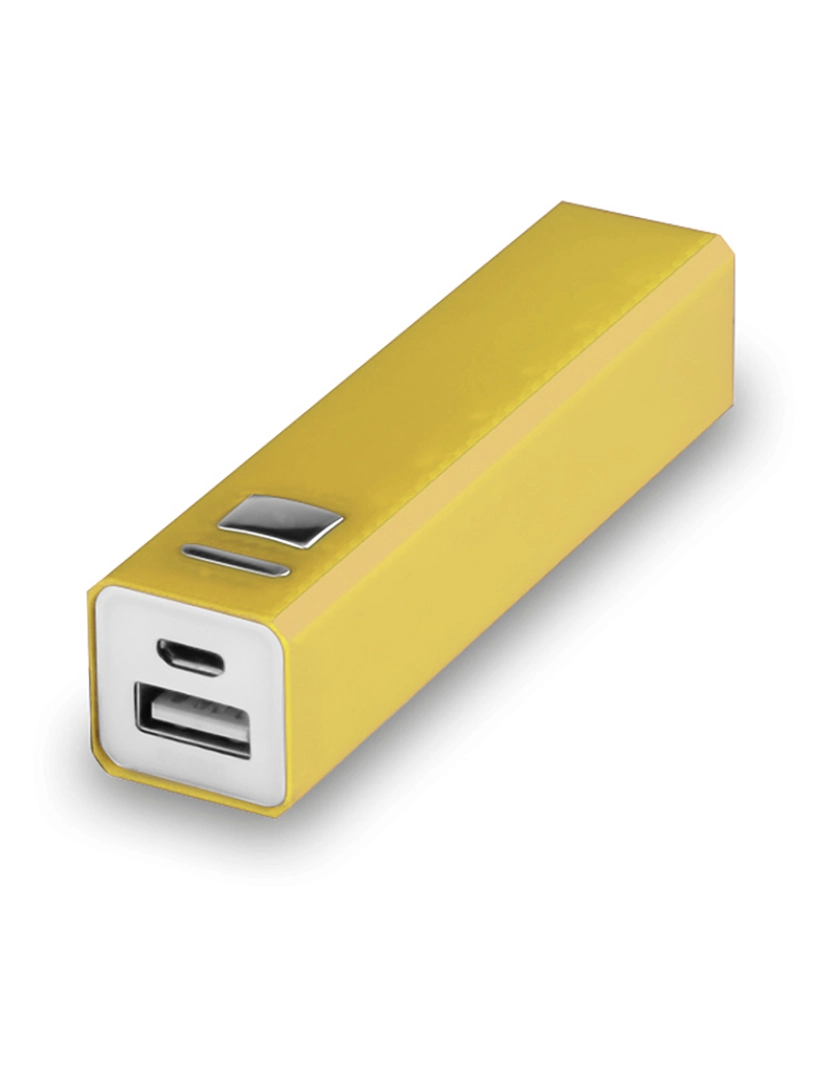 DAM - DAM Banco de potência  2200 mAh. Saída USB. Entrada micro USB 2,3x9,4x2,3 cm. Cor amarela