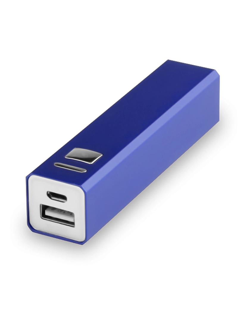 DAM - DAM Banco de potência  2200 mAh. Saída USB. Entrada micro USB 2,3x9,4x2,3 cm. Cor azul