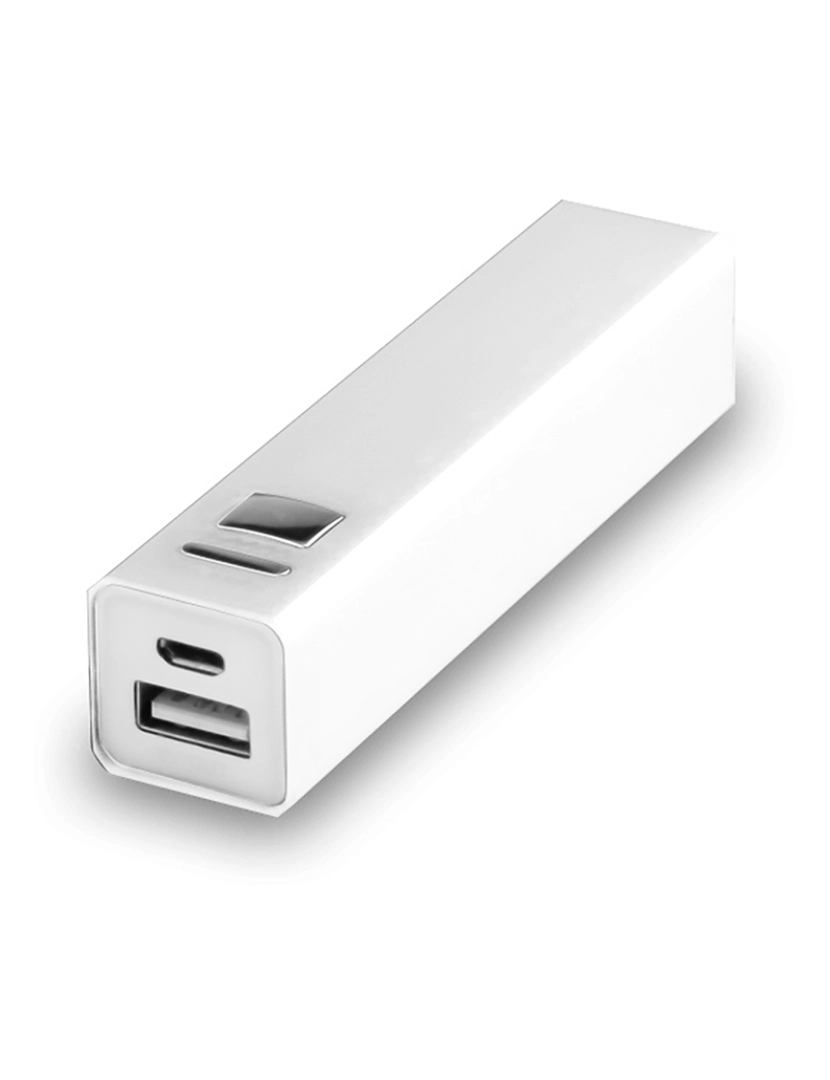 DAM - DAM Banco de potência  2200 mAh. Saída USB. Entrada micro USB 2,3x9,4x2,3 cm. Cor branca