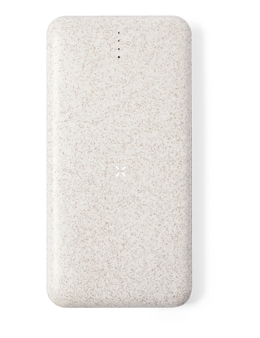 imagem de DAM  Power Bank natureza cana de trigo sem fio 10W. 8000mAh. 7,4x14,5x1,8 cm. Cor: Bege Claro3