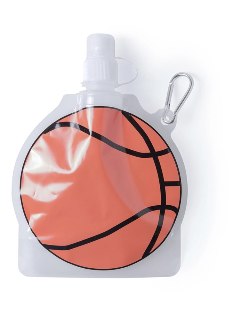 DAM - DAM Garrafa  Match 400 ml de basquete. 16x21x3,3cm. Cor laranja