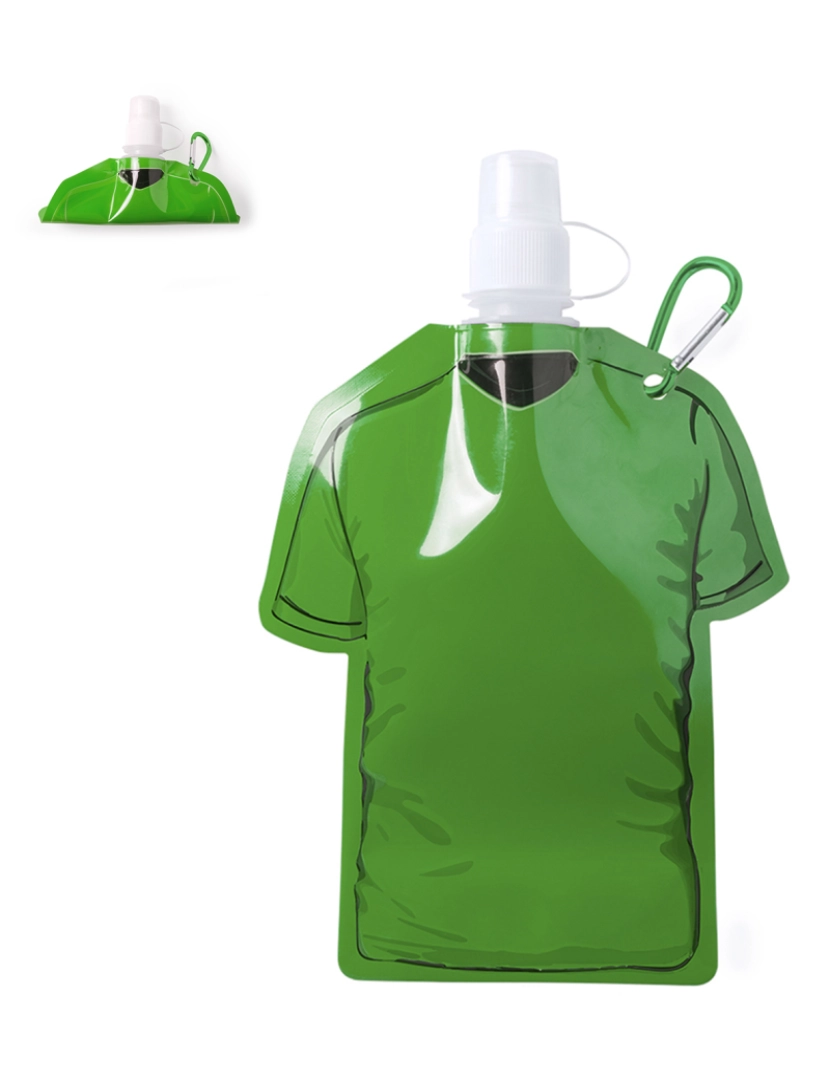 imagem de DAM Garrafa de camiseta  Zablex 470 ml. 17x25,5x3,3cm. Cor verde1