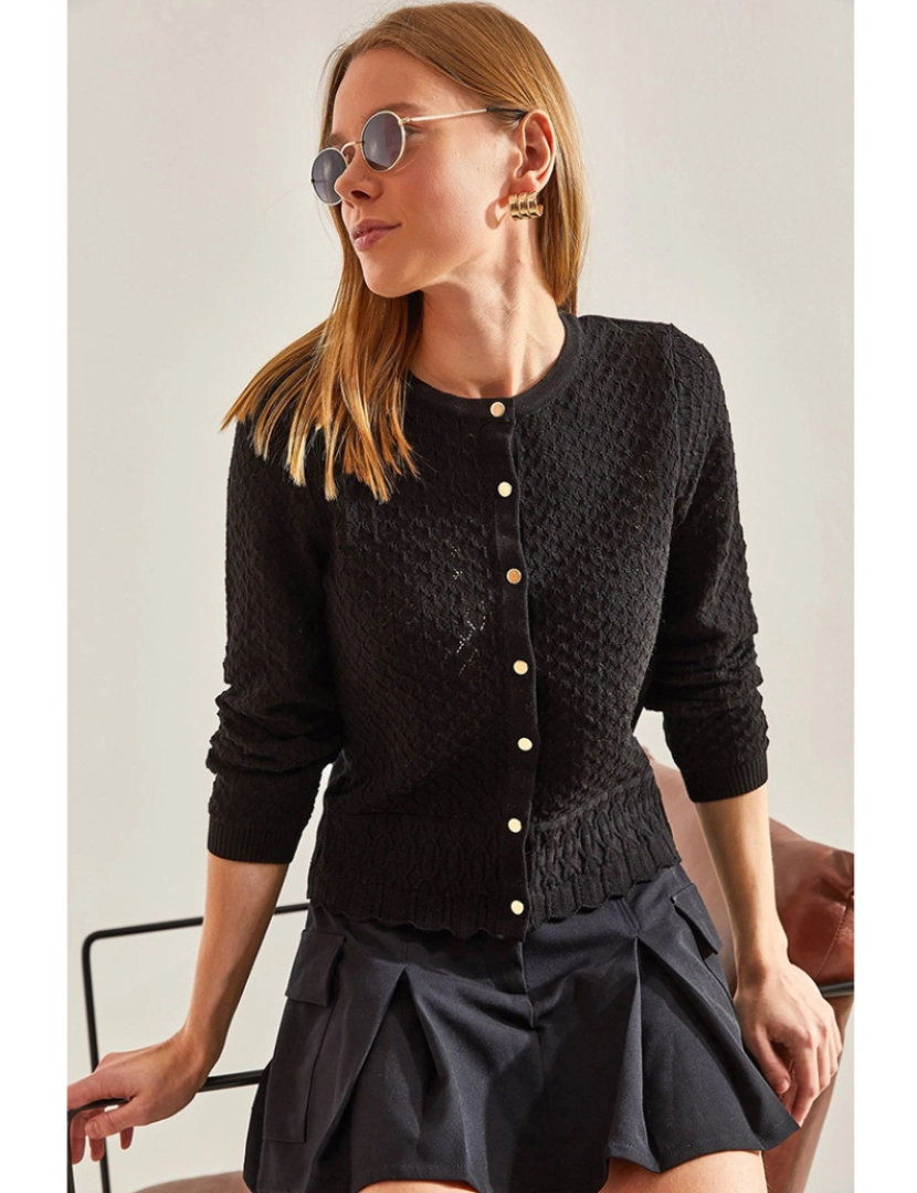 Defile - Cardigan de Senhora Preto