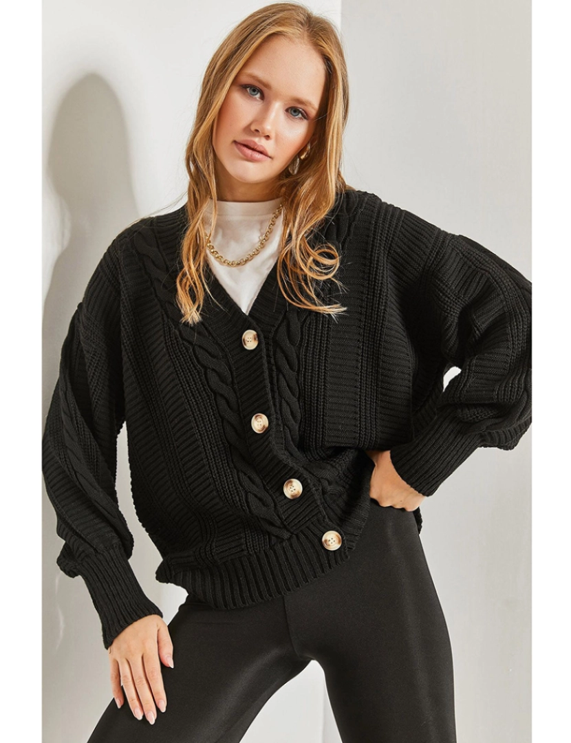 Defile - Cardigan de Senhora Preto