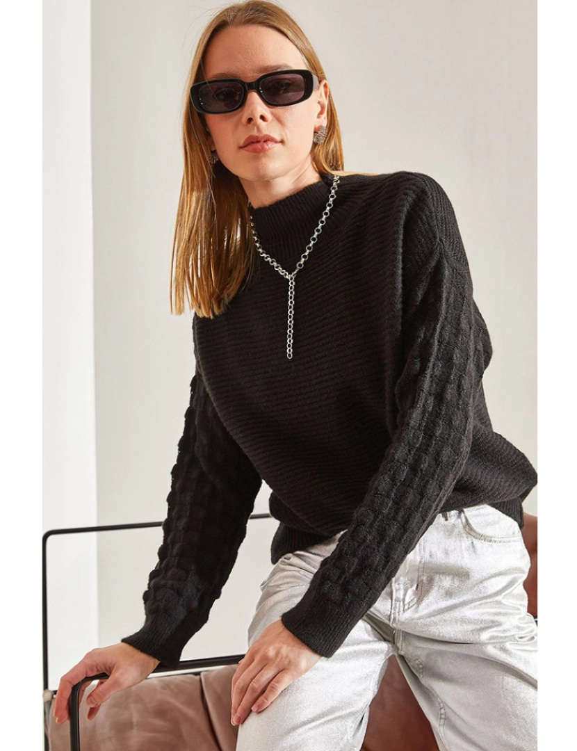 Defile - Sweatshirt de Senhora Preto