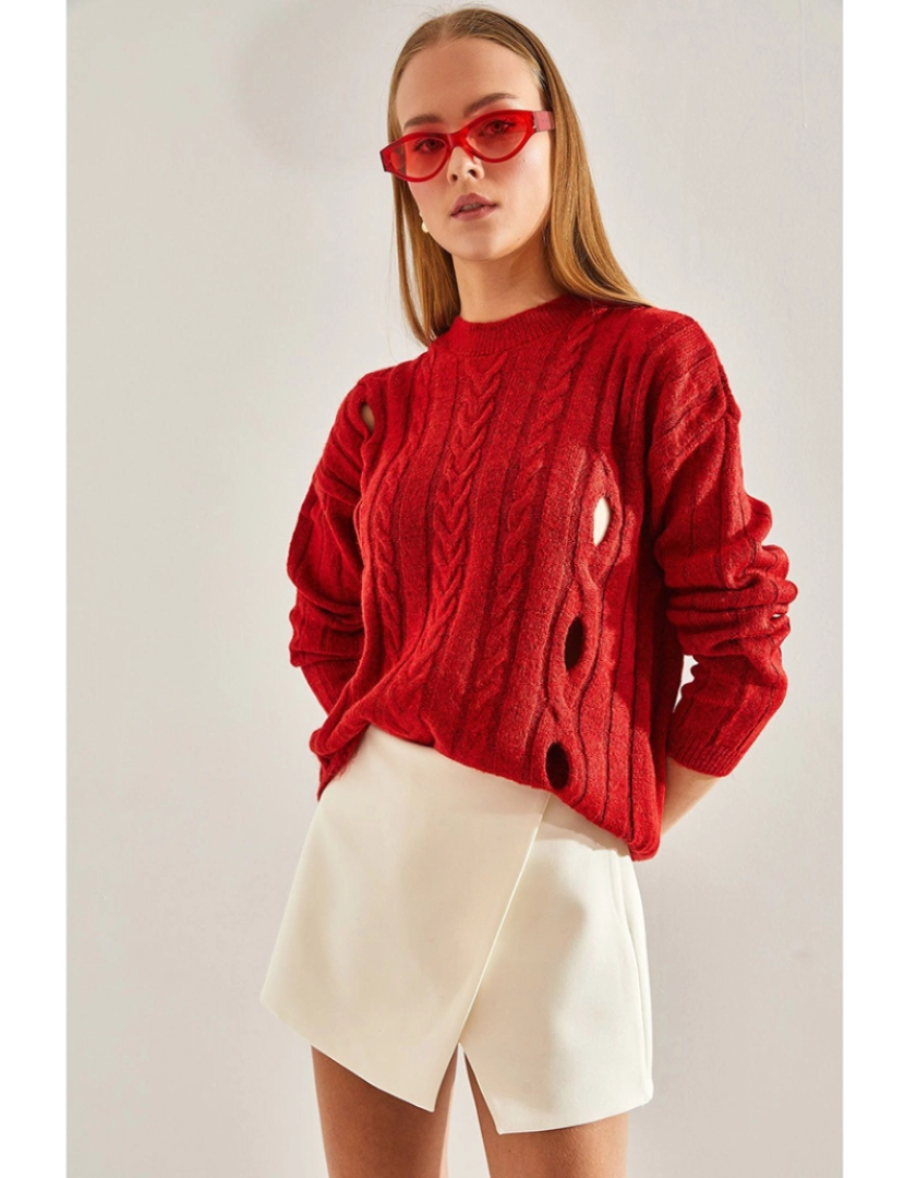 Defile - Sweatshirt de Senhora Vermelho