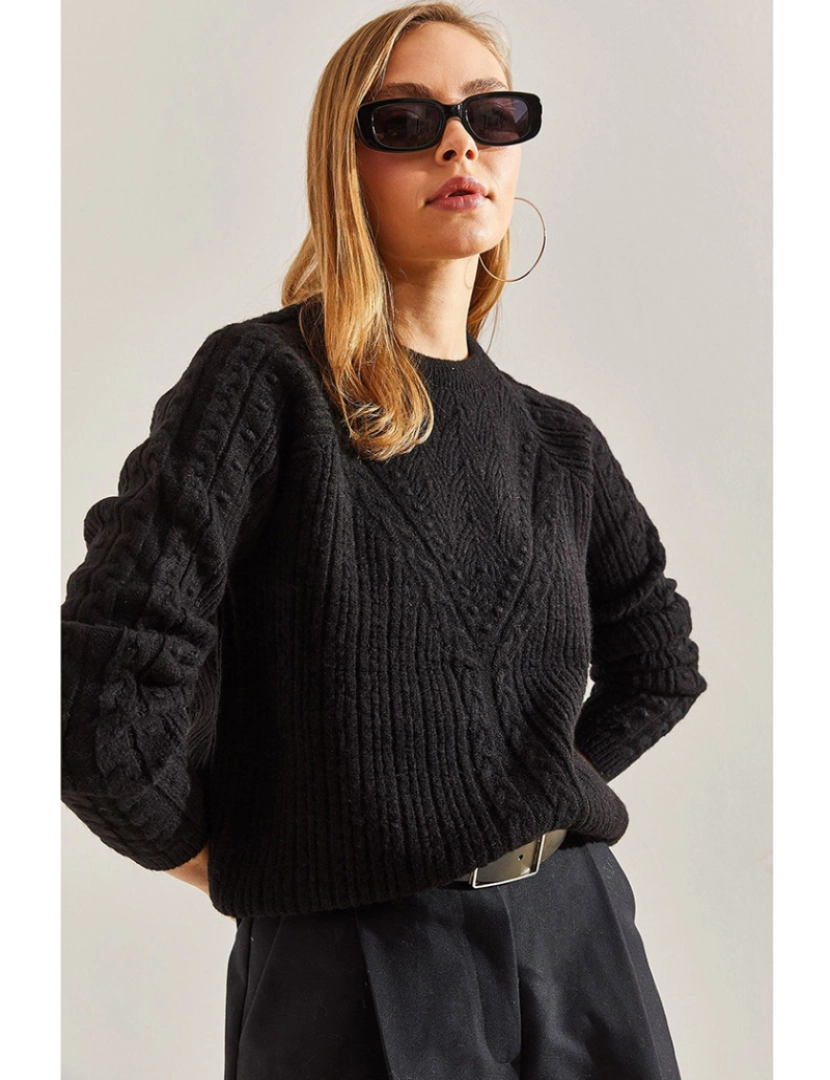 Defile - Sweatshirt de Senhora Preto