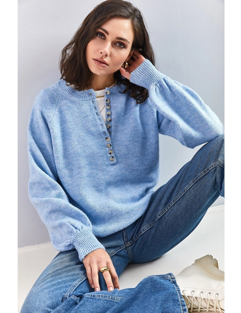 Defile - Sweatshirt de Senhora Azul claro