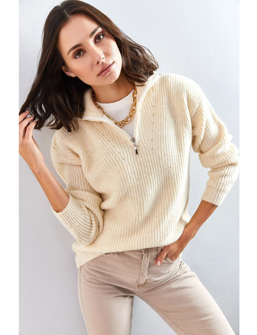 Defile - Sweatshirt de Senhora Cru