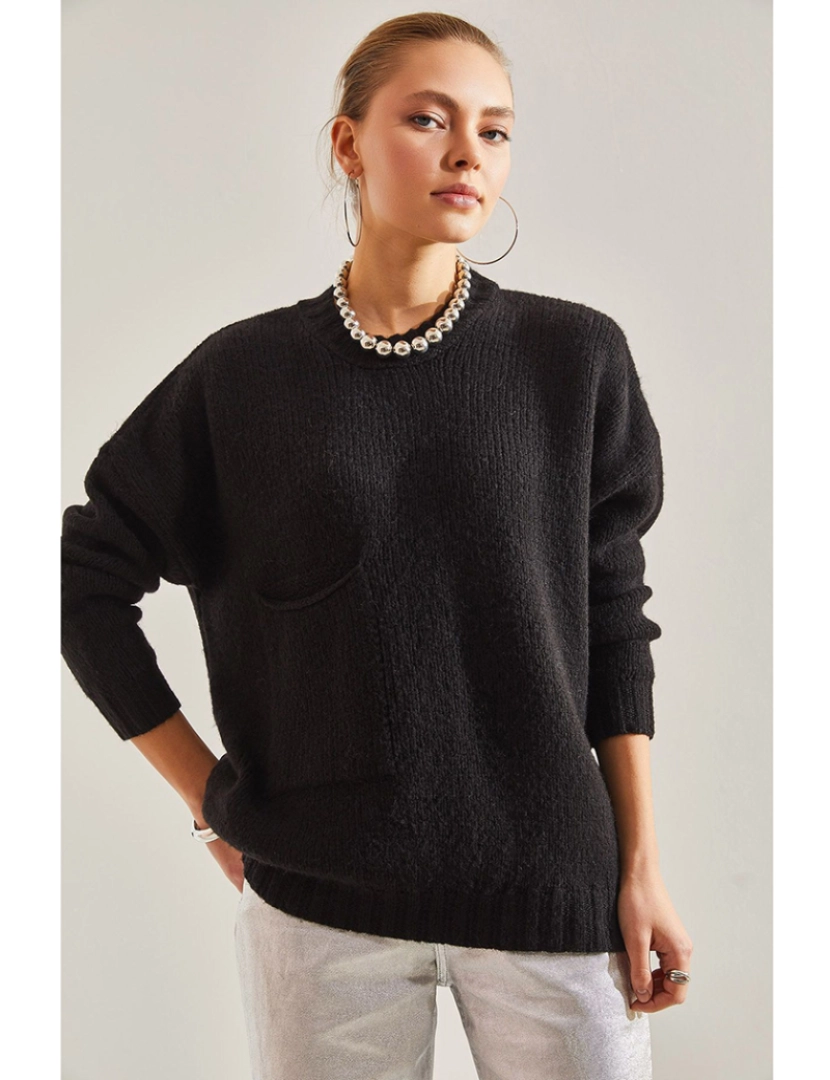 Defile - Sweatshirt de Senhora Preto