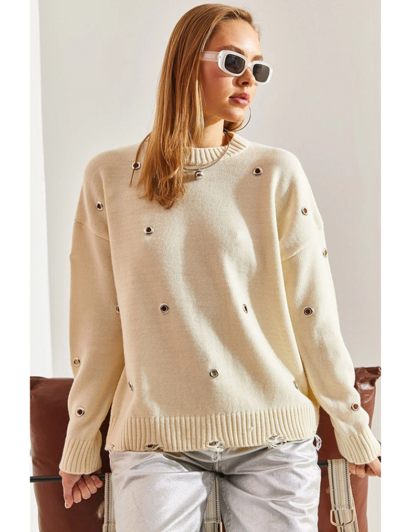 Defile - Sweatshirt de Senhora Creme