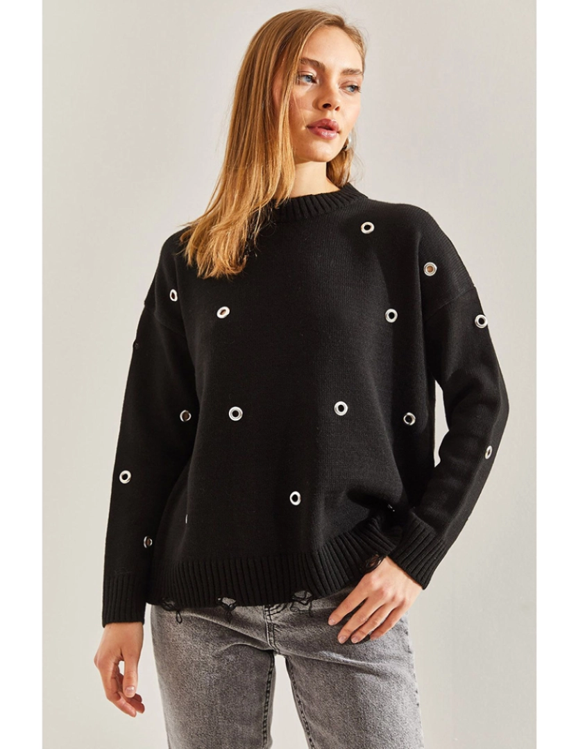 Defile - Sweatshirt de Senhora Preto