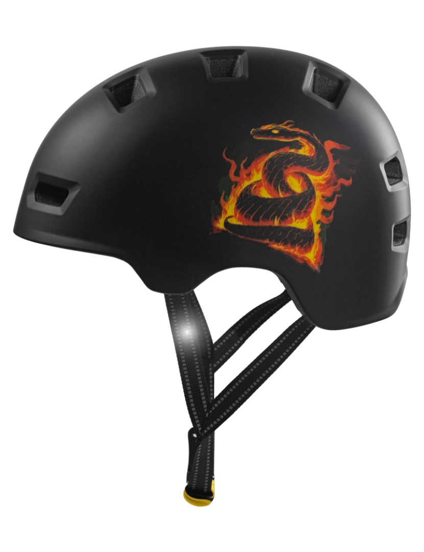 Crazy Safety - Capacete de skate e bicicleta |Serpente Laranja M(54-57 cm) | Certificado EN1078