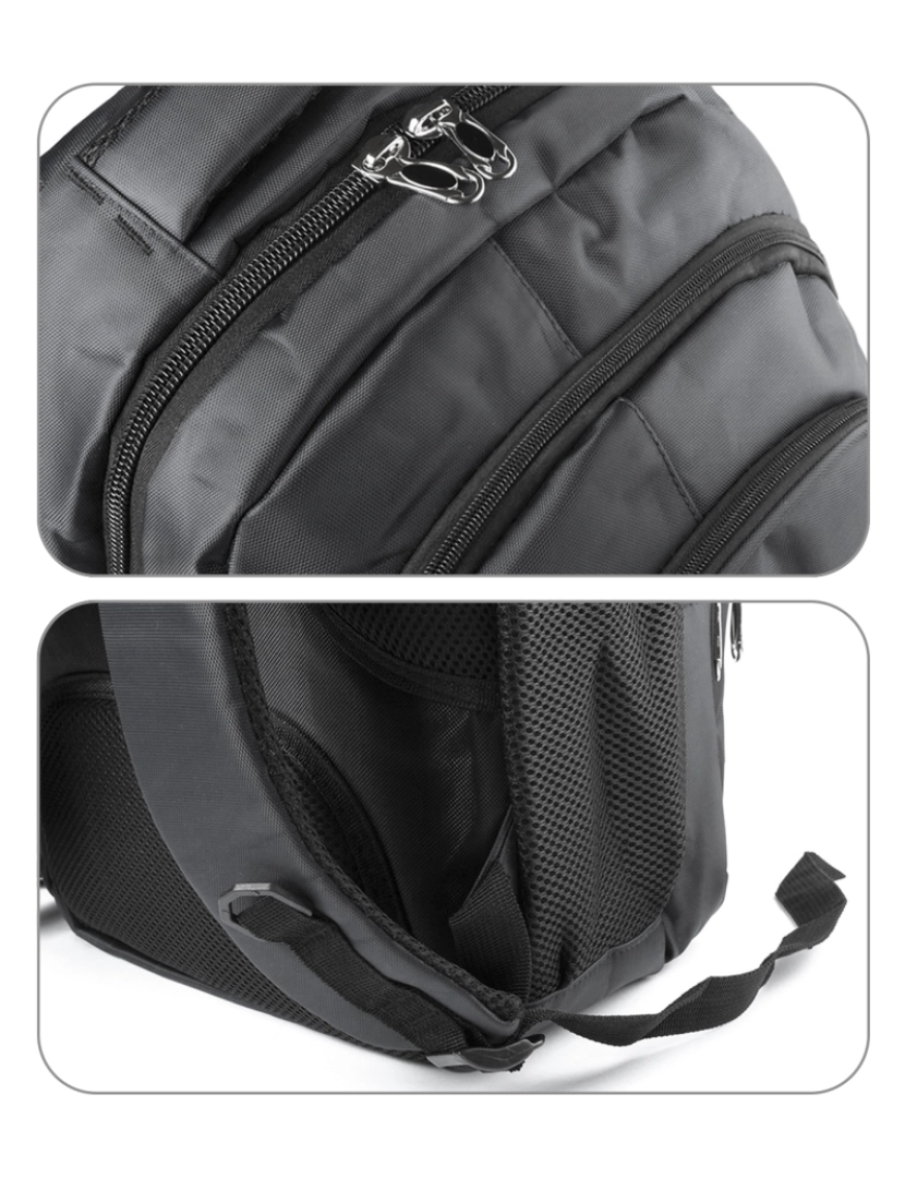 imagem de DAM Mochila  Arcano confeccionada em resistente nylon 600D com compartimento interno acolchoado para laptop. 32,5x25x44 cm. Cor cinzenta4