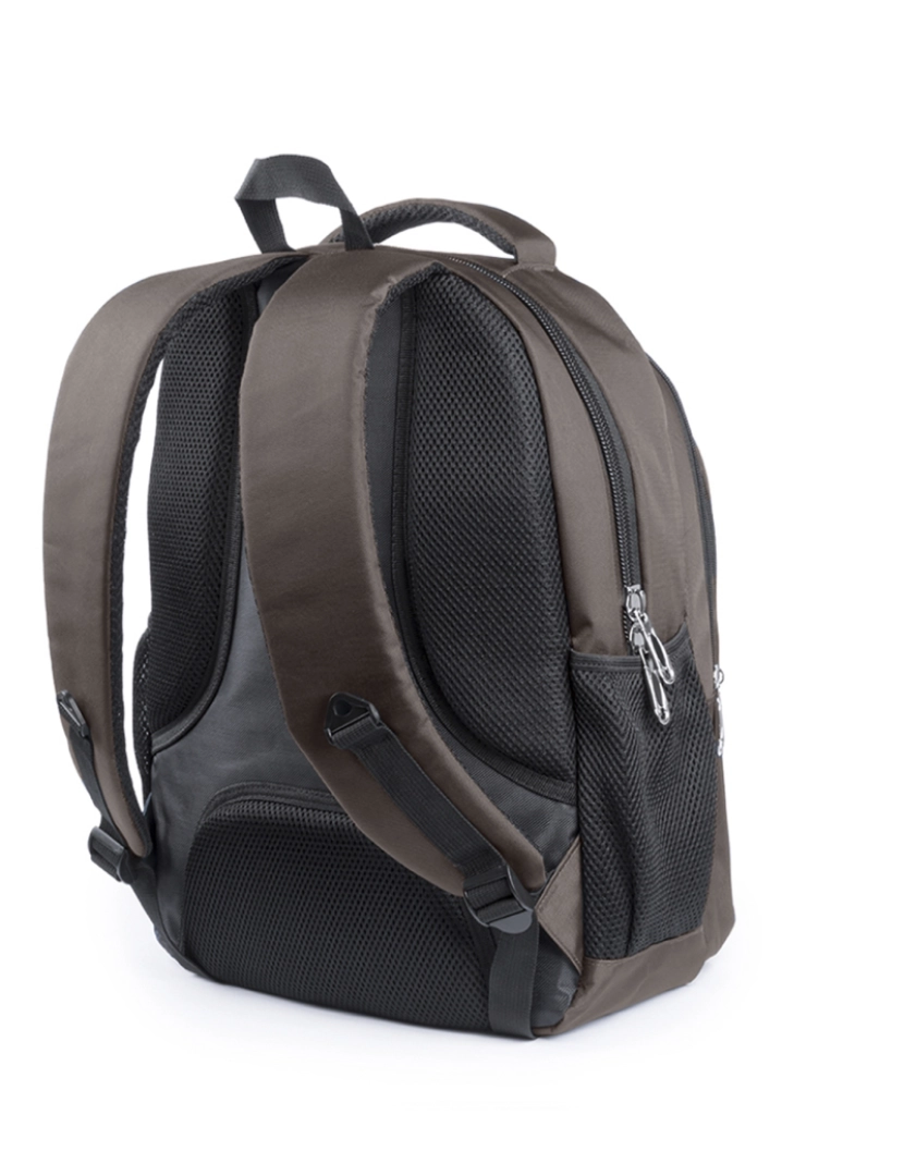 imagem de DAM Mochila  Arcano confeccionada em resistente nylon 600D com compartimento interno acolchoado para laptop. 32,5x25x44 cm. Cor marron3