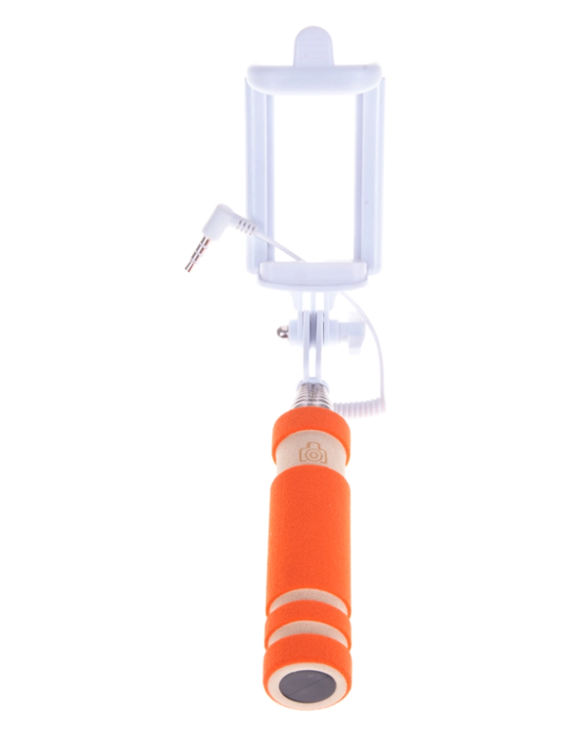 DAM - DAM  Mini Selfie Stick com pega antiderrapante 4x3x14 cm. Cor laranja