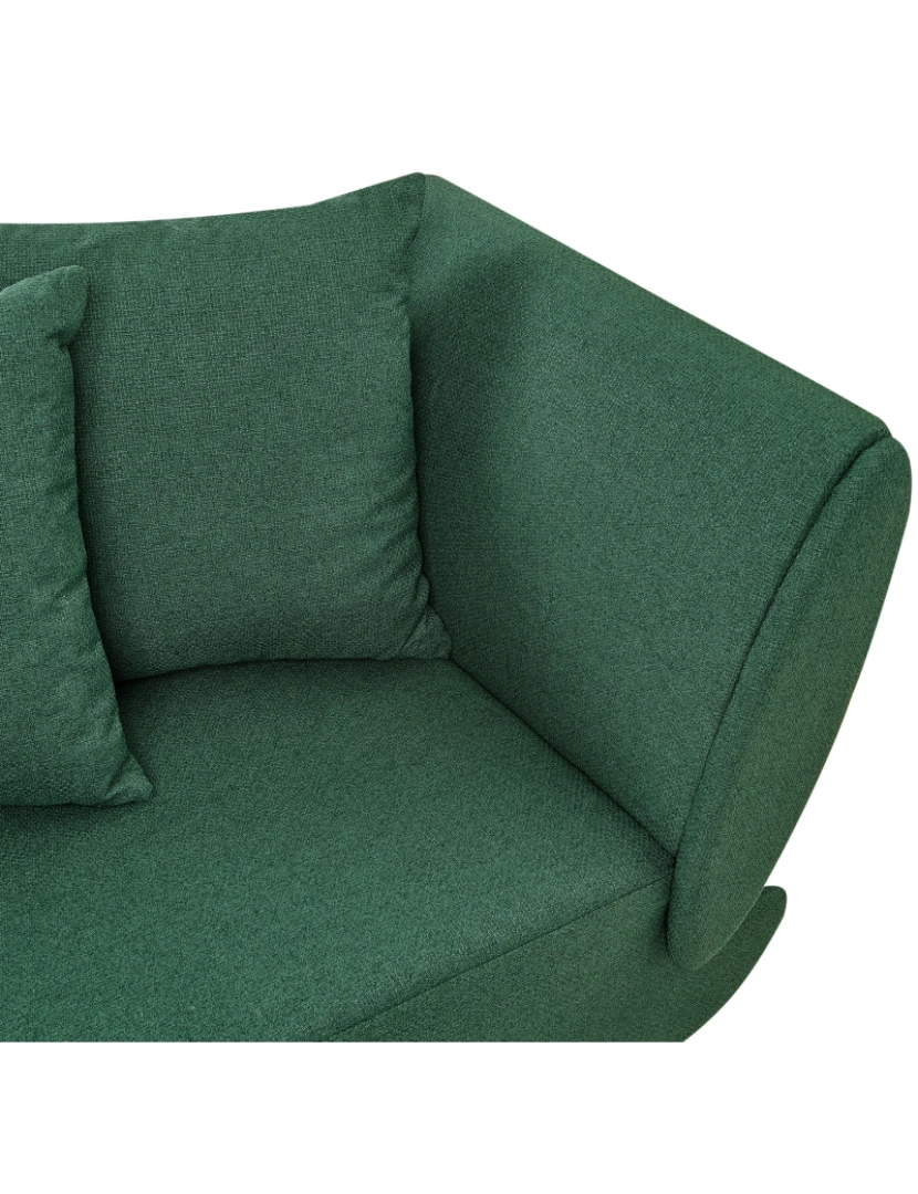 imagem de Chaise-longue em tecido verde com espaço de armazenamento versão à direita9