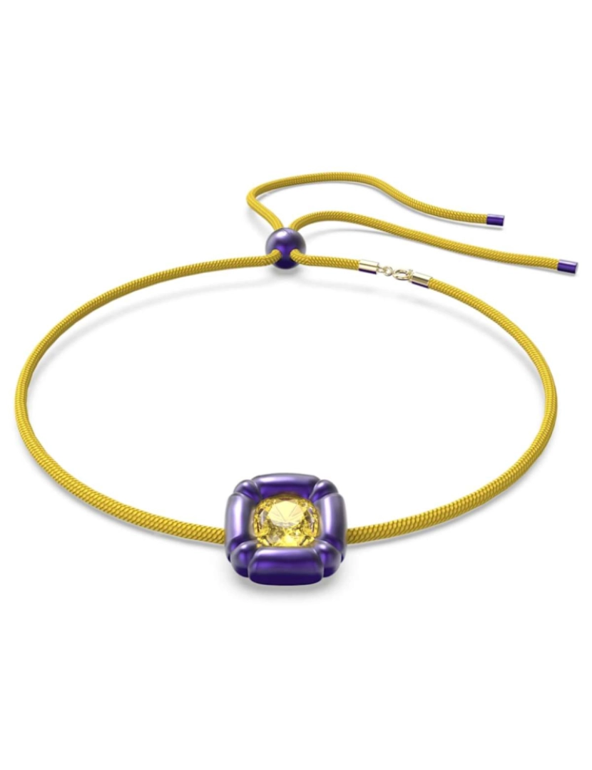 Swarovski - Colar de Senhora Violeta e Amarelo