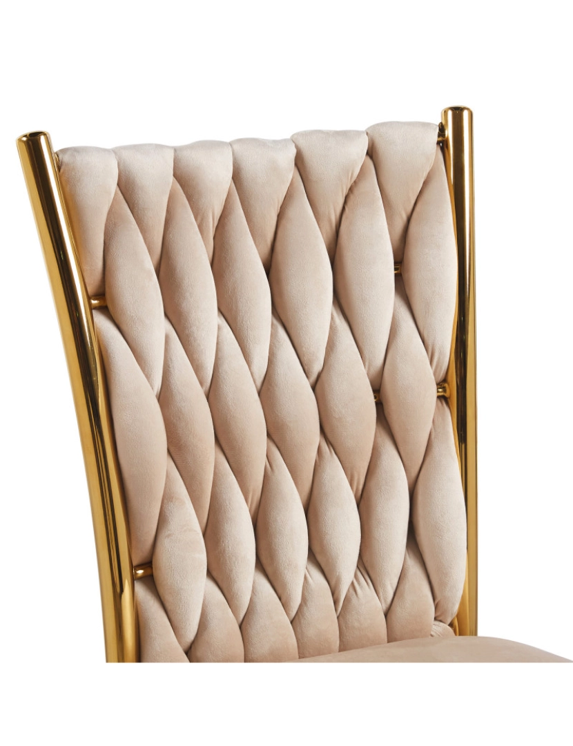 imagem de Cadeira Wiwen Golden Veludo - Beige7