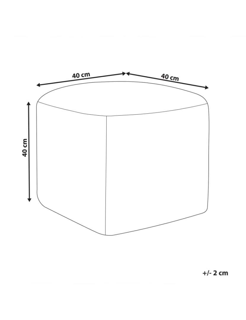 imagem de Pufe quadrado em juta e algodão com recheio de bolas de EPS para sala ou quarto de estilo boho2