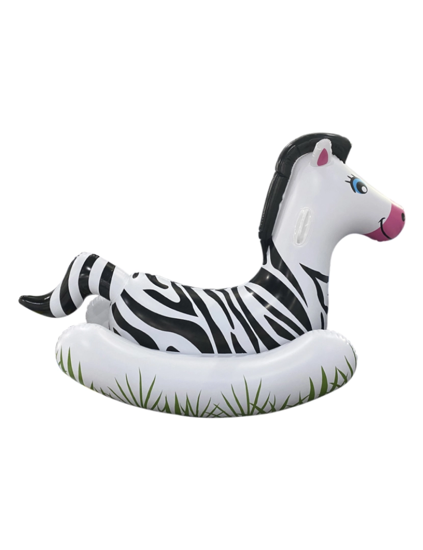 imagem de DAM Cadeira flutuante infantil inflável , design zebra, atira água. 72x67x58 cm. Cor branca2