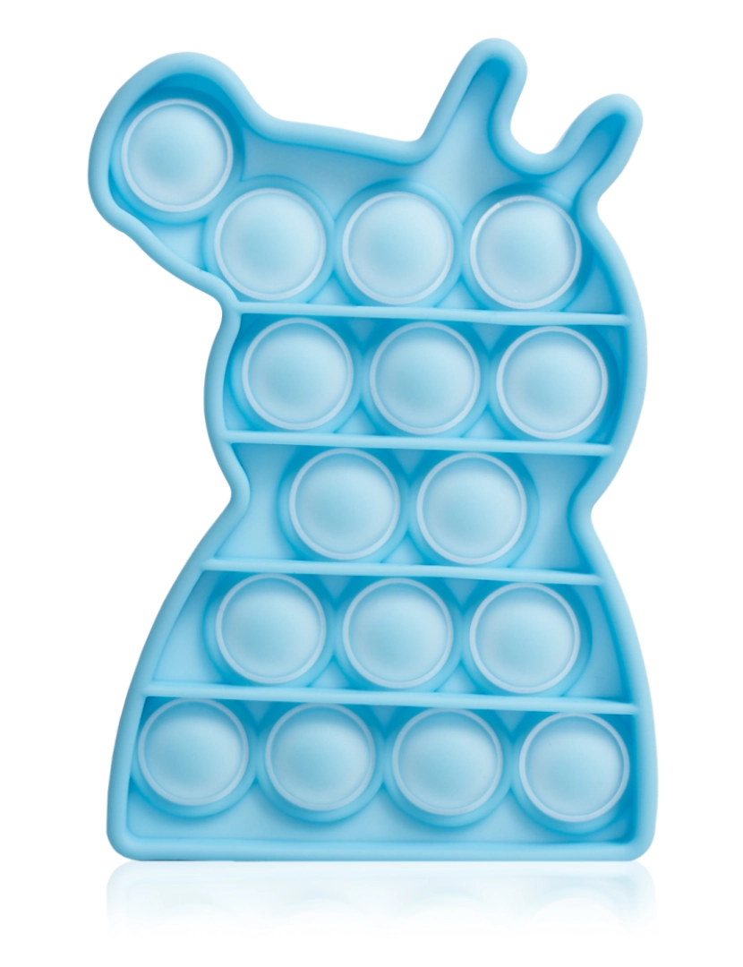 imagem de DAM Brinquedo sensorial antiestresse  Pop Bubble, bolhas de silicone para apertar e pressionar. Projeto cachorrinho. 7,2x1,7x12,5 cm. Azul claro4