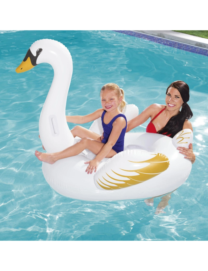 imagem de DAM Cisne infantil  com alças Bestway 122x1,22 cm. 122x122x122 cm. Cor branca2