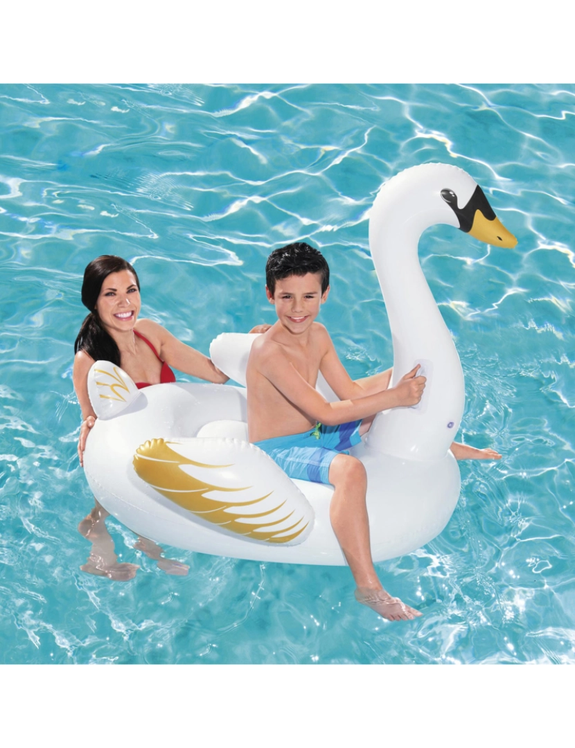 imagem de DAM Cisne infantil  com alças Bestway 122x1,22 cm. 122x122x122 cm. Cor branca3