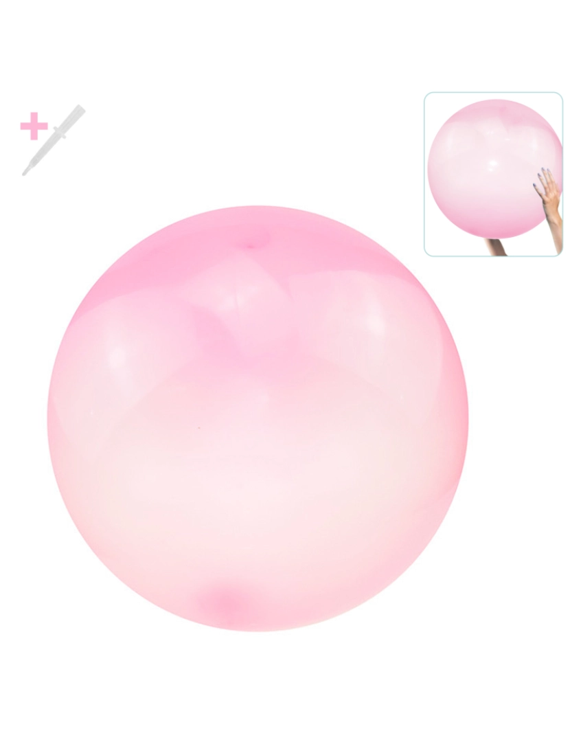 imagem de DAM Bola de bolha gigante . Inflável com água ou ar, 70cm. 70x70x70 cm. Cor rosa1