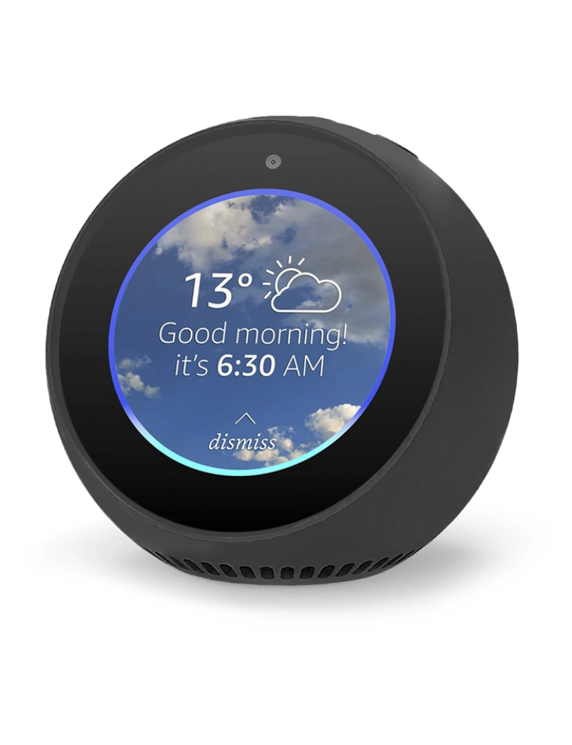 imagem de DAM Capa de silicone  para Amazon Echo Spot 10x7x10 cm. Cor preta1