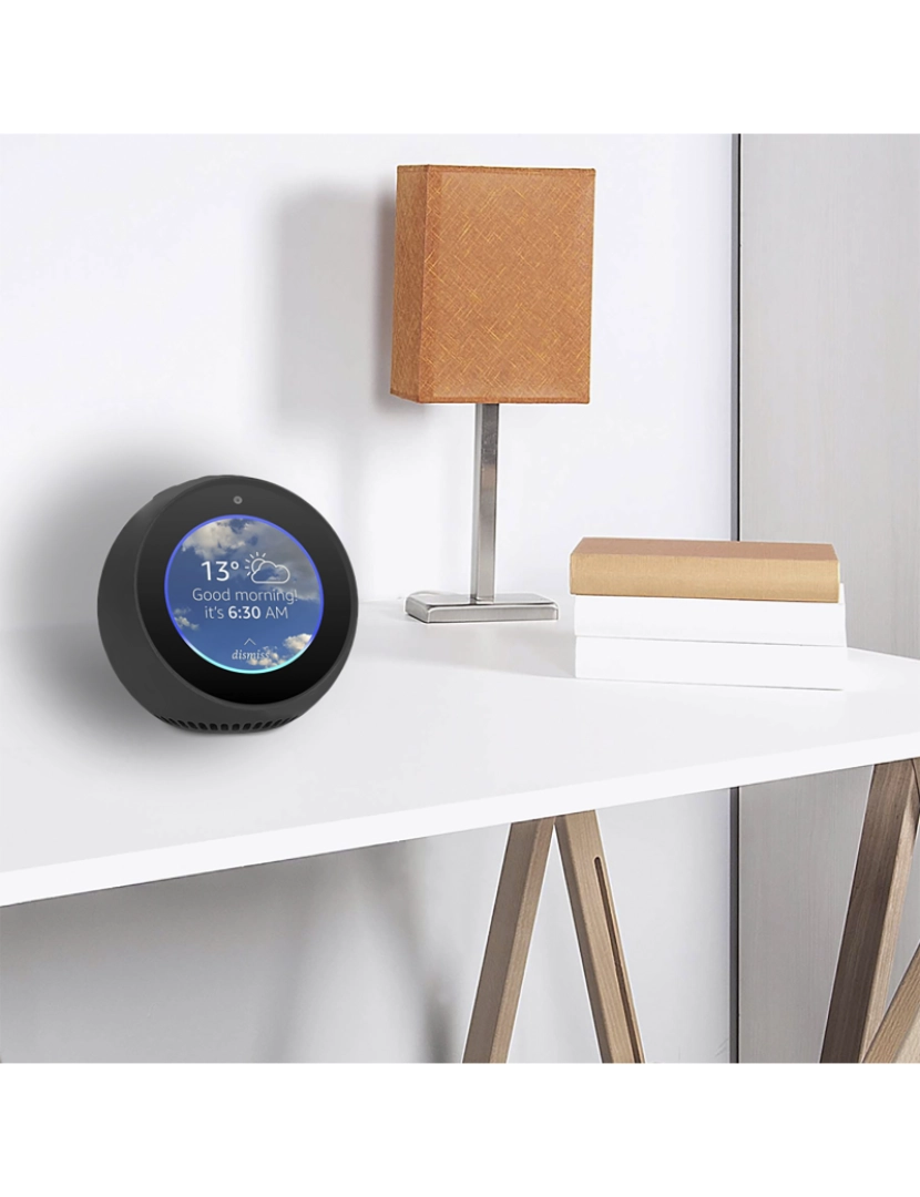 imagem de DAM Capa de silicone  para Amazon Echo Spot 10x7x10 cm. Cor preta2