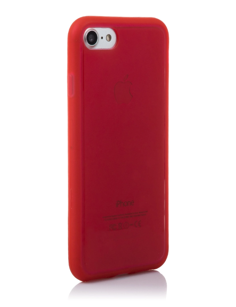 imagem de DAM CAPA TPU TRANSPARENTE  COM COR IP7 / IPHONE 8 713 Cm. cor vermelha2