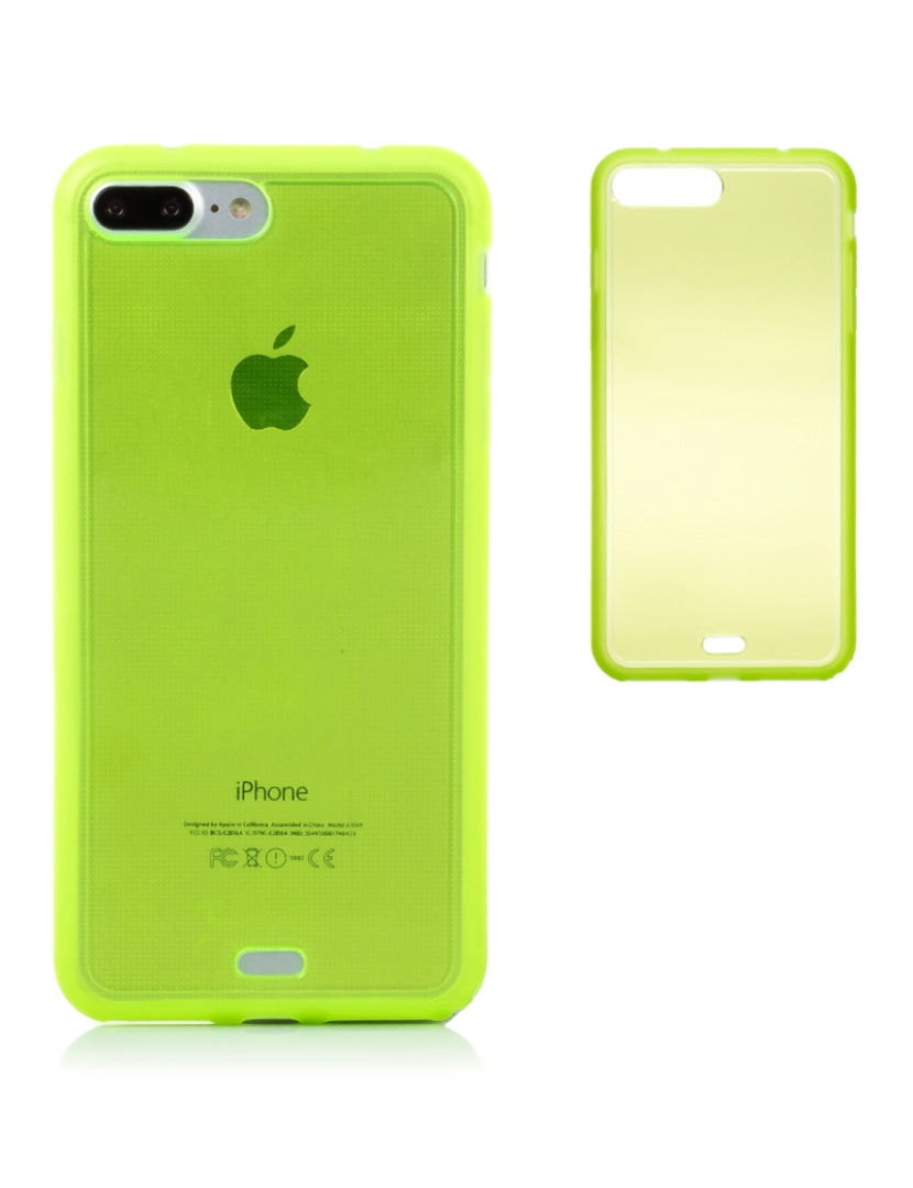 DAM - DAM CAPA TPU TRANSPARENTE  PARA IP7 PLUS / 8 PLUS 815 Cm. Cor verde