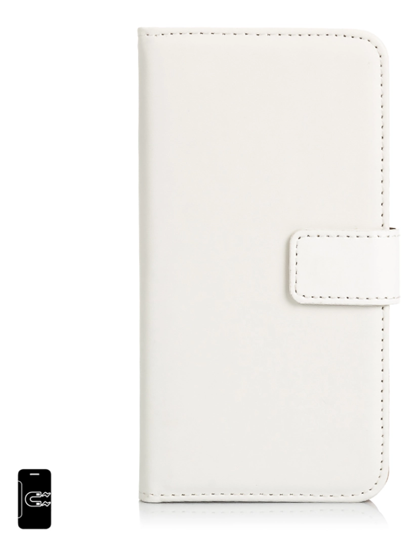 DAM - DAM Capa de livro em couro sintético  para iPhone X 8x2x14 cm. Cor branca