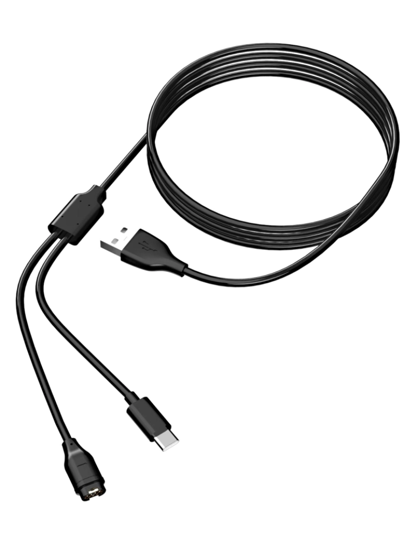 Inf - Carregador 2 em 1 para celular USB-C e relógio esportivo Black