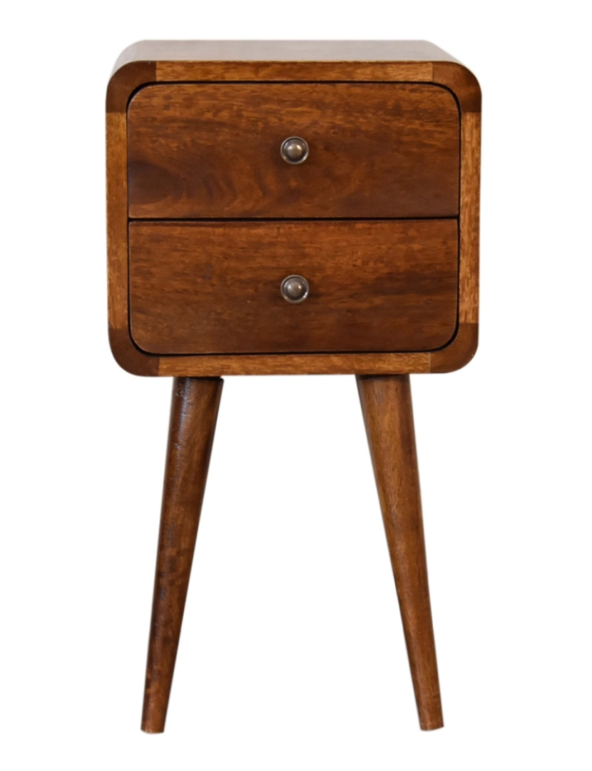 Artisan Furniture - Criado-Mudo Mini Chestnut Curvado