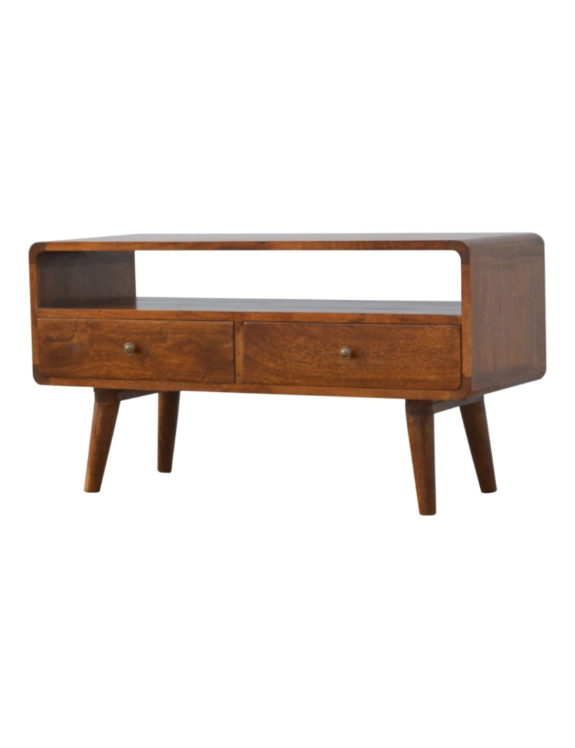 Artisan Furniture - Unidade de Mídia Curvada Chestnut