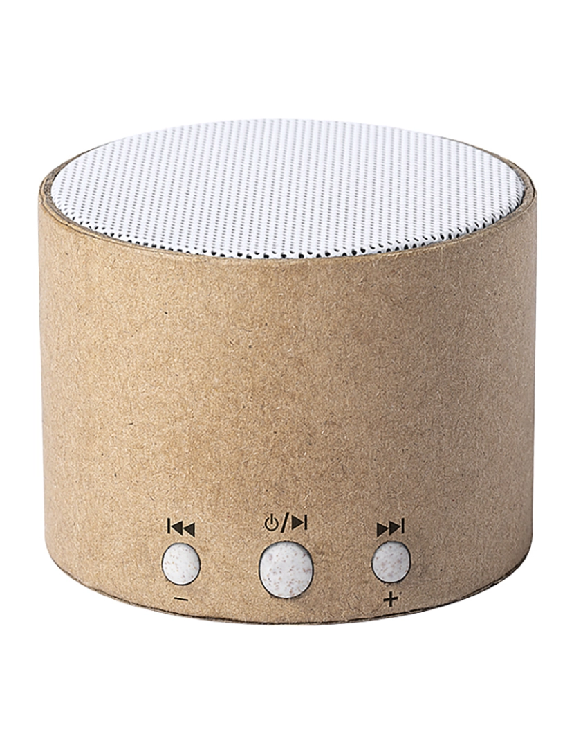 DAM - DAM Alto-falante de papelão reciclado  Nature Bluetooth 5.0. Potência sonora 3W. Bateria 300mAh 7x5x7cm. Marrom claro