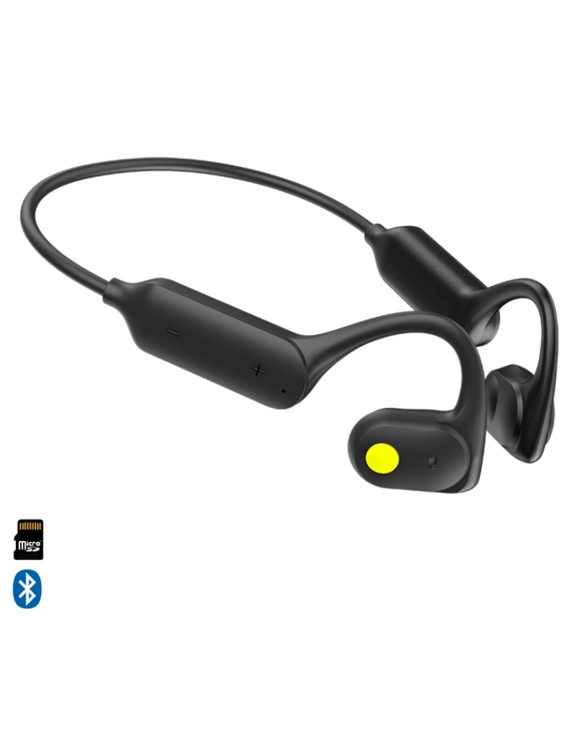 DAM - DAM Fones de ouvido para direção esportiva , Bluetooth 5.3, +20 horas de bateria. Máximo conforto, alta qualidade de som. 13,5x4,25x10,2 cm. Cor preta