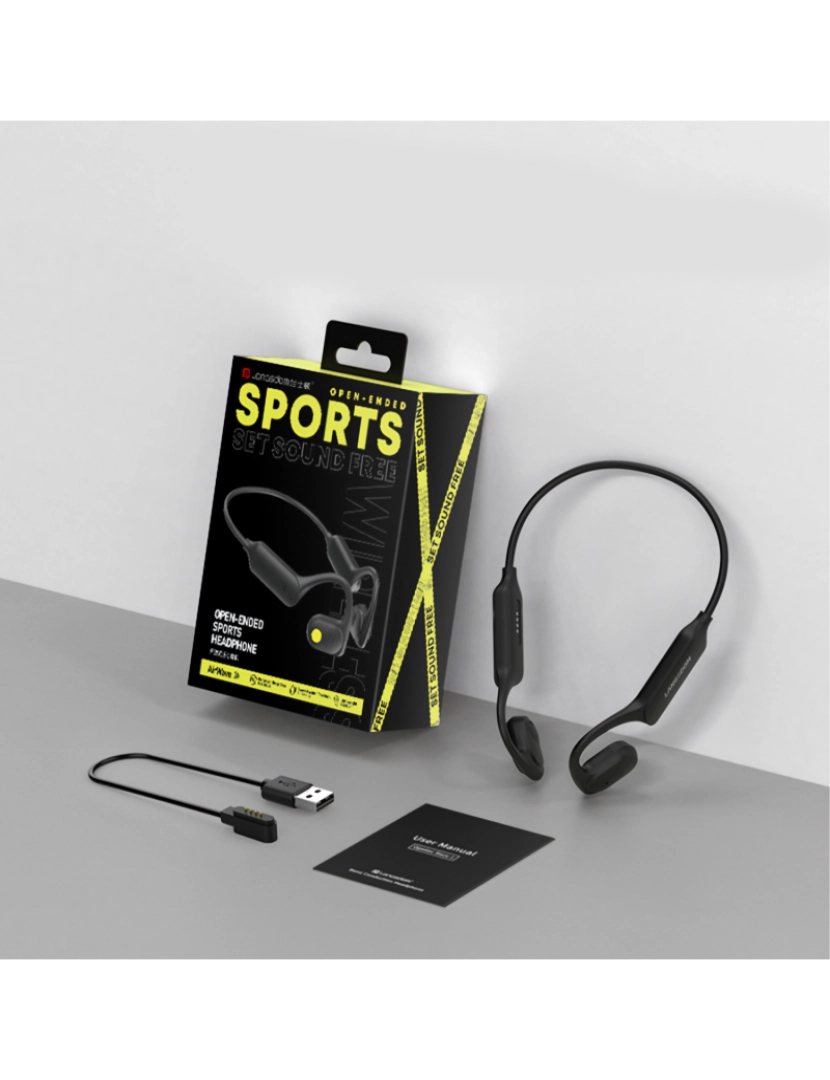 imagem de DAM Fones de ouvido para direção esportiva , Bluetooth 5.3, +20 horas de bateria. Máximo conforto, alta qualidade de som. 13,5x4,25x10,2 cm. Cor preta6