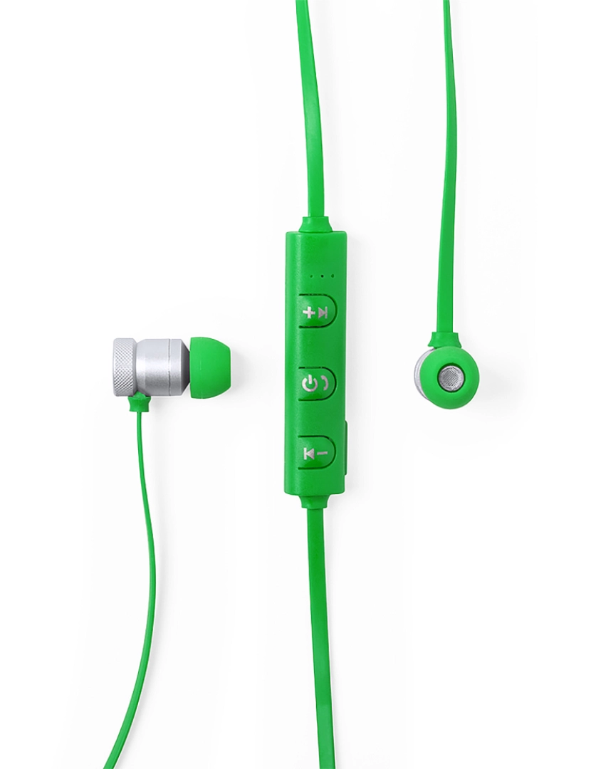 imagem de DAM Conexão Bluetooth para fones de ouvido  com controle de volume. Bateria 60mAh 7,5x13,7x3cm. Cor verde1