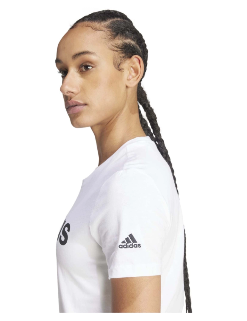 imagem de T-Shirt Adidas Original W Lin T Branco/Azul4