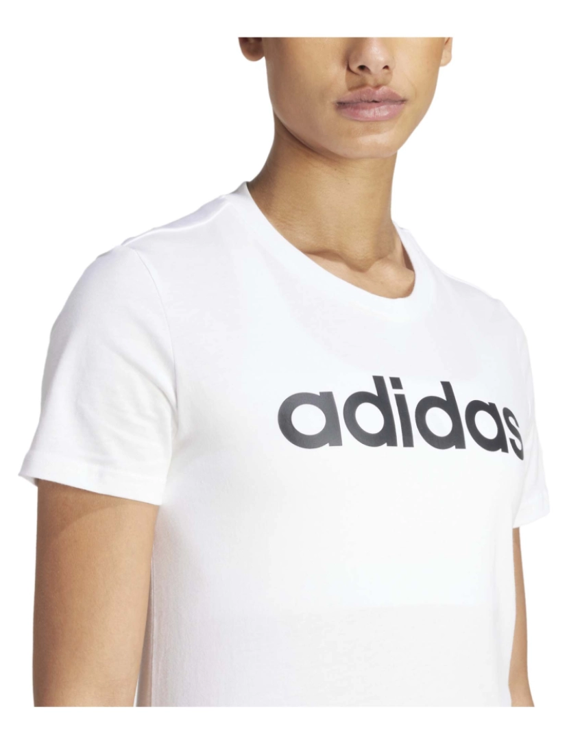 imagem de T-Shirt Adidas Original W Lin T Branco/Azul5